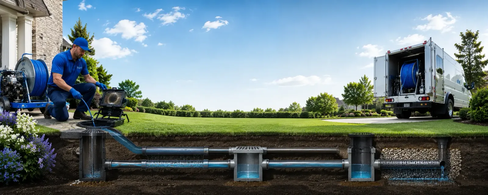 Outdoor drain cleaning information for Alba, MI